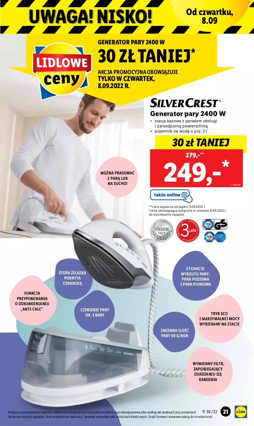 Gazetka promocyjna Lidl - GAZETKA - ważna 05.09 do 10.09.2022 - strona 21 - produkty: Generator pary, Pojemnik, Por, Top, Waga