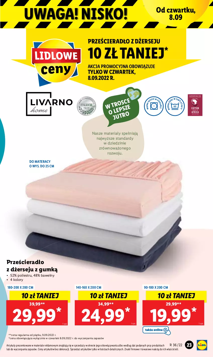 Gazetka promocyjna Lidl - GAZETKA - ważna 05.09 do 10.09.2022 - strona 23 - produkty: Materac, Prześcieradło, Tera, Waga