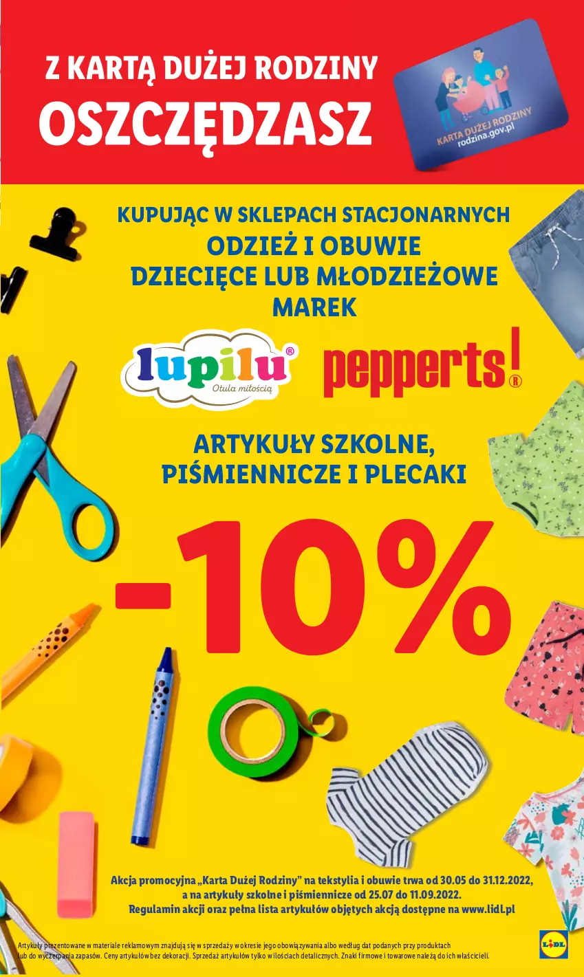 Gazetka promocyjna Lidl - GAZETKA - ważna 05.09 do 10.09.2022 - strona 32 - produkty: Dzieci, Obuwie, Plecak