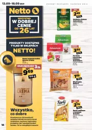 Gazetka promocyjna Netto - Gazetka spożywcza - Gazetka - ważna od 18.09 do 18.09.2021 - strona 14 - produkty: Kawa rozpuszczalna, Kawa, Dell, Lovi, Rurki, Herbata, Biszkopty, Herbata owocowa