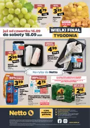Gazetka promocyjna Netto - Gazetka spożywcza - Gazetka - ważna od 18.09 do 18.09.2021 - strona 24 - produkty: Piwa, Piwo, Piec, Mięso mielone, Gra, 7up, Pepsi max, Mirinda, Siatka, Pepsi, Sandacz filet, Mintaj, Wino, Sandacz, Mięso
