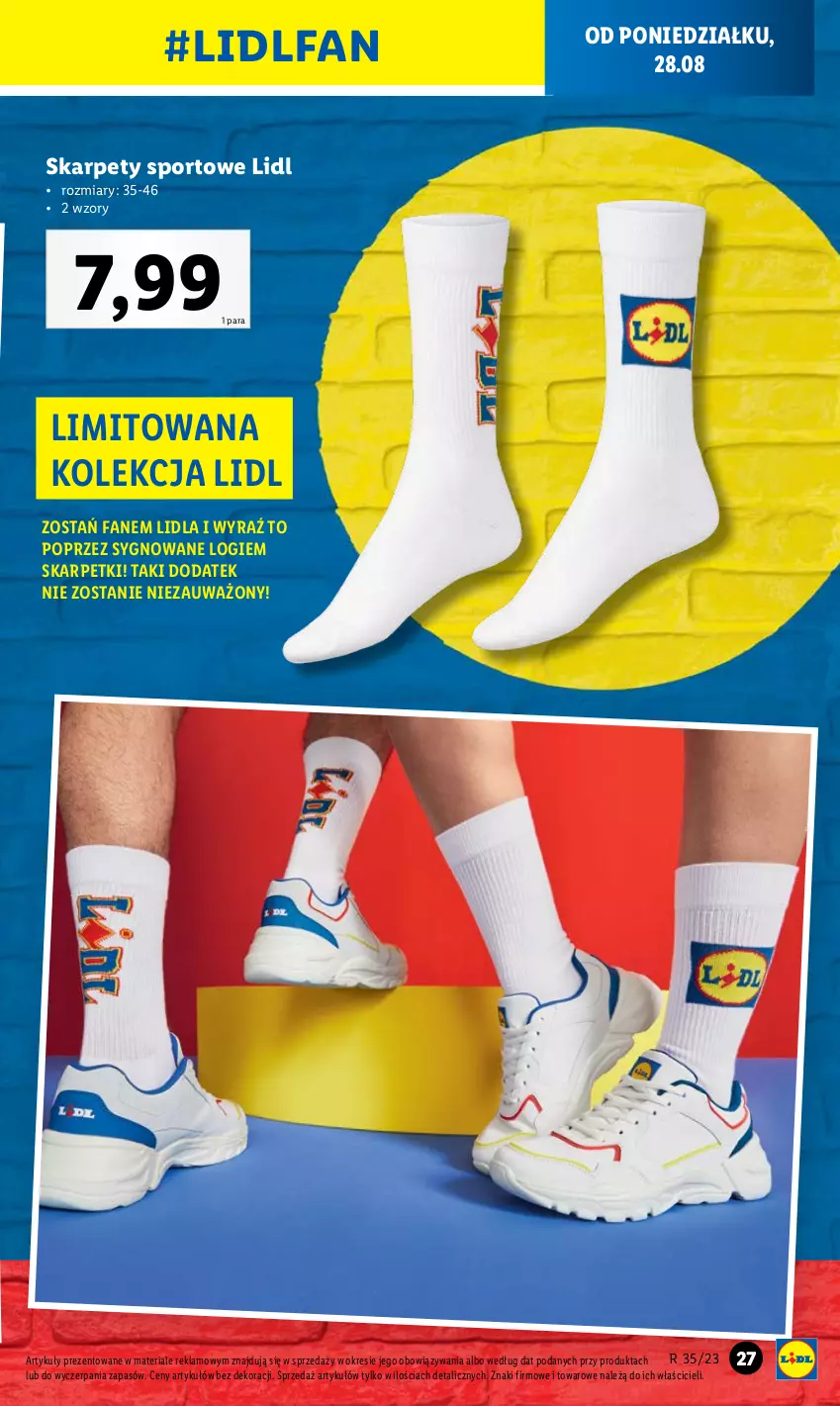 Gazetka promocyjna Lidl - GAZETKA - ważna 28.08 do 02.09.2023 - strona 27 - produkty: Fa, Karp, Por, Skarpetki, Sport