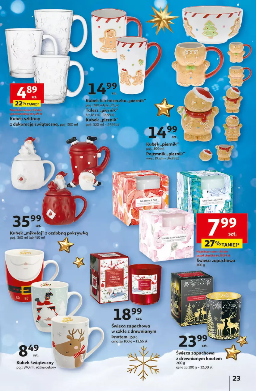 Gazetka promocyjna Auchan - Gazetka Magia Świąt Część 3 Hipermarket Auchan - ważna 30.11 do 06.12.2023 - strona 23 - produkty: Kubek, Miseczka, Piernik, Pojemnik, Talerz