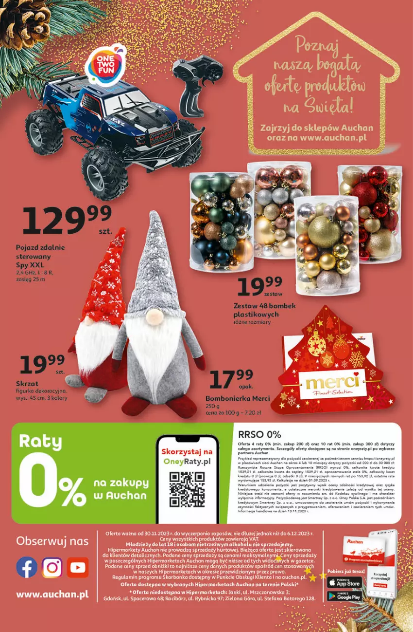 Gazetka promocyjna Auchan - Gazetka Magia Świąt Część 3 Hipermarket Auchan - ważna 30.11 do 06.12.2023 - strona 40 - produkty: Acer, Fa, Gra, Merci, Pojazd, Ser, Skrzat