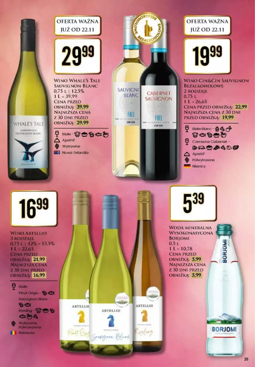 Gazetka promocyjna Dino - ważna 25.11 do 30.11.2024 - strona 18 - produkty: Sauvignon Blanc, Sok, Wino, Woda, Woda mineralna