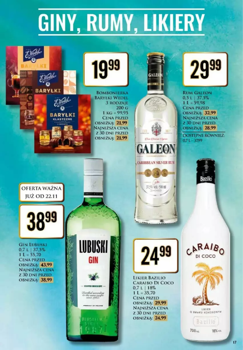 Gazetka promocyjna Dino - ważna 25.11 do 30.11.2024 - strona 9 - produkty: Baryłki, Gin, Leon, Likier, Rum