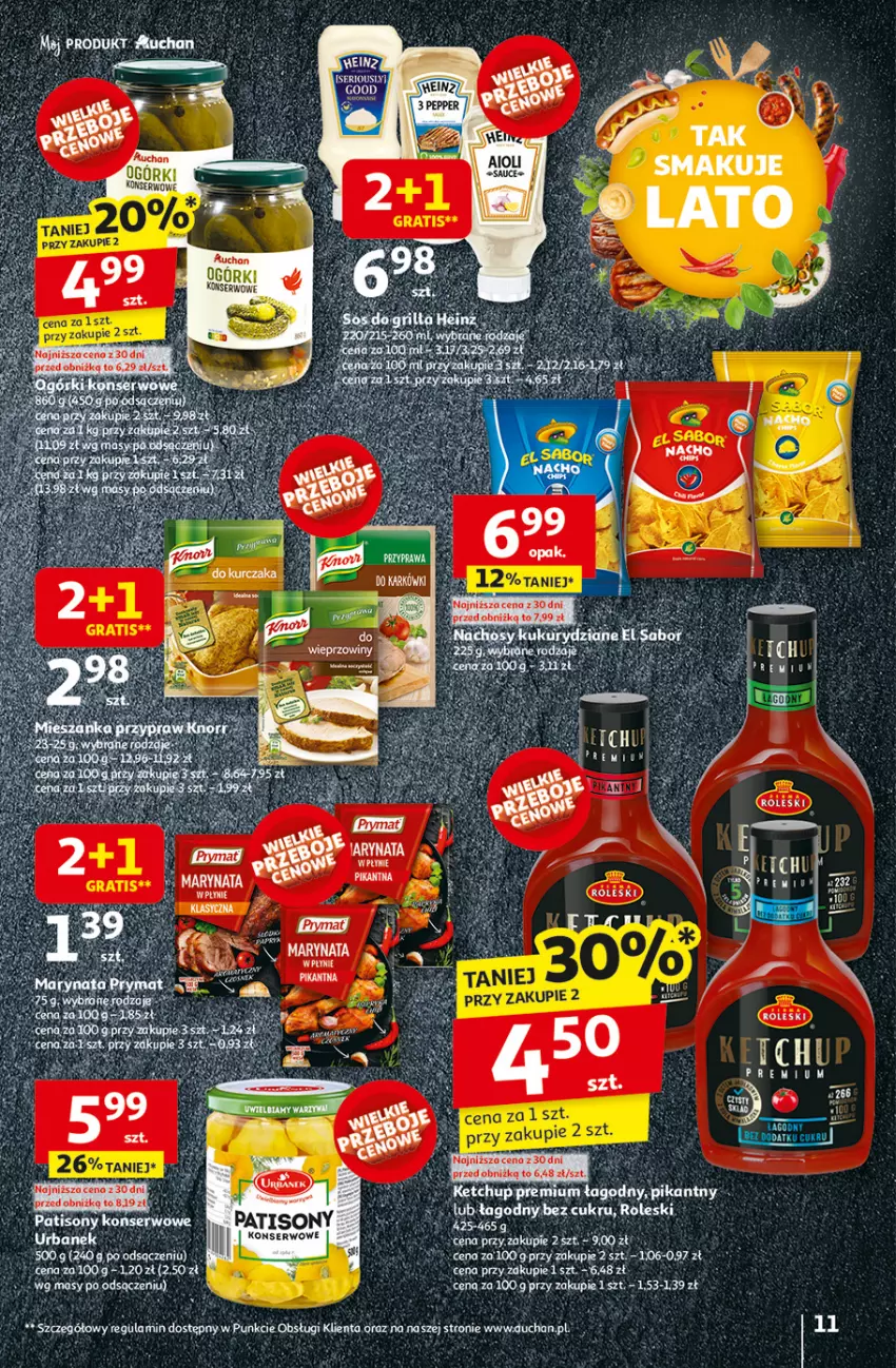 Gazetka promocyjna Auchan - Tak smakuje lato Hipermarket - ważna 12.06 do 18.06.2025 - strona 13 - produkty: Gala, LG, Ogórki konserwowe, Por, Prymat, Ser, Sól