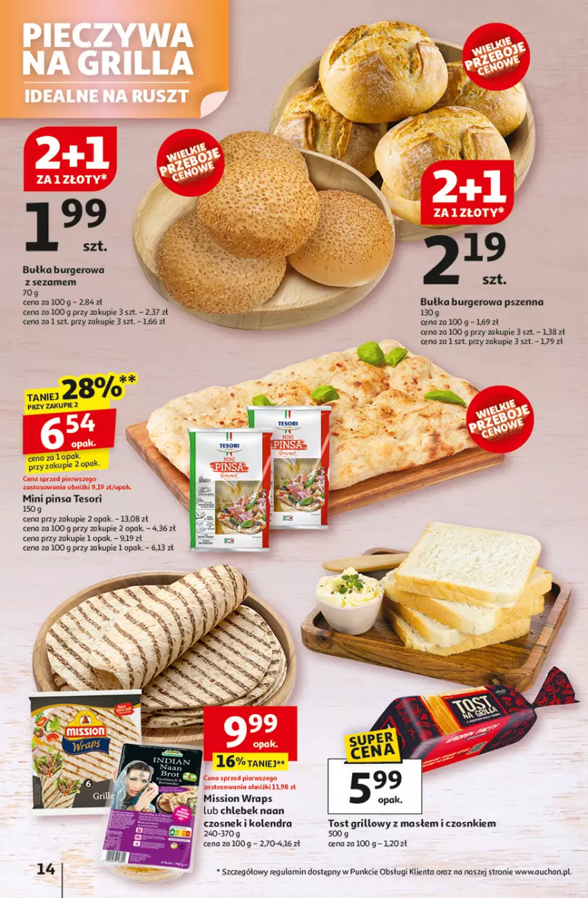 Gazetka promocyjna Auchan - Tak smakuje lato Hipermarket - ważna 12.06 do 18.06.2025 - strona 16 - produkty: Bułka, Burger, Chleb, Czosnek, Grill, Kolendra, Sezam