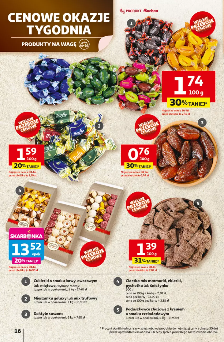 Gazetka promocyjna Auchan - Tak smakuje lato Hipermarket - ważna 12.06 do 18.06.2025 - strona 18 - produkty: Ciastka, Cukier, Cukierki, Daktyle, Gala