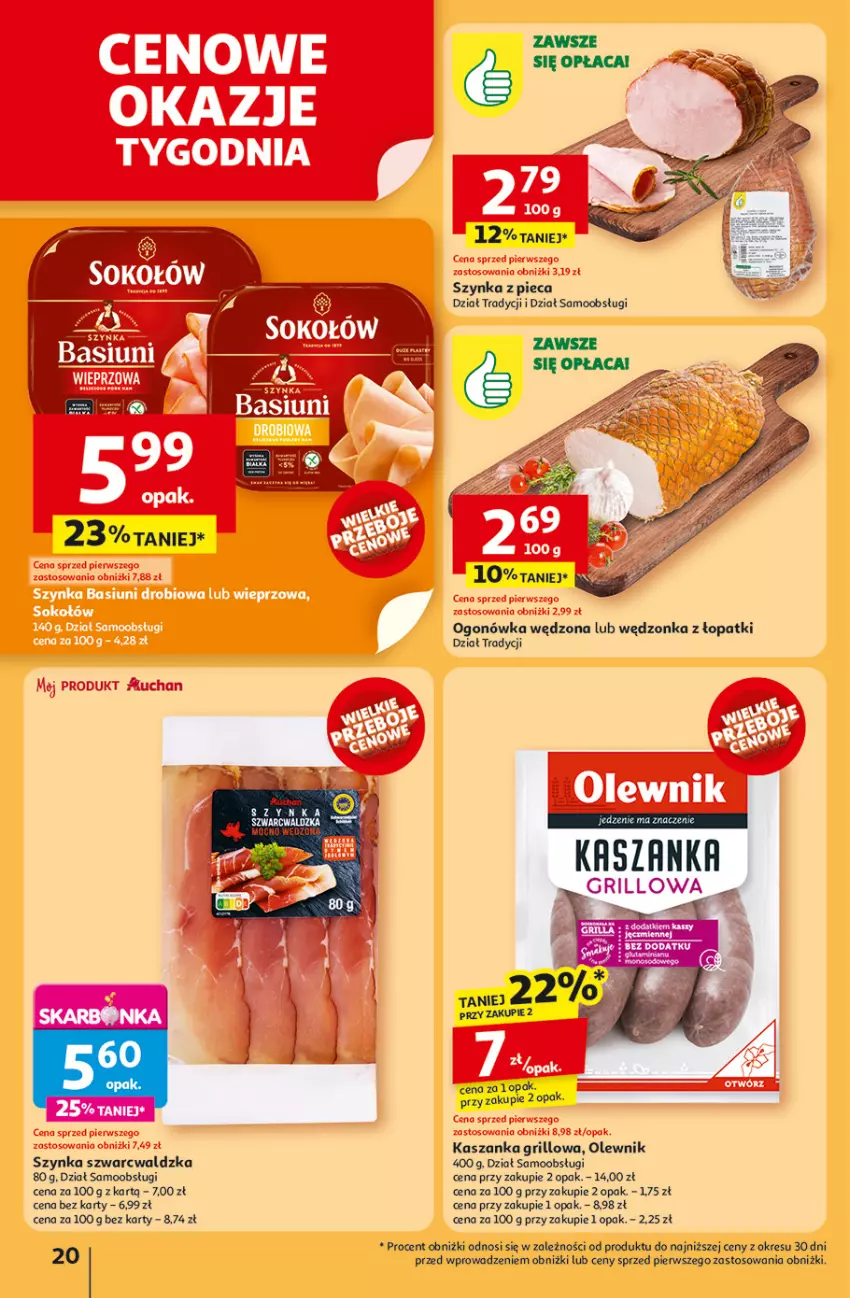 Gazetka promocyjna Auchan - Tak smakuje lato Hipermarket - ważna 12.06 do 18.06.2025 - strona 22 - produkty: Grill, Kasza, Kaszanka, Ogonówka, Olewnik, Piec, Szynka