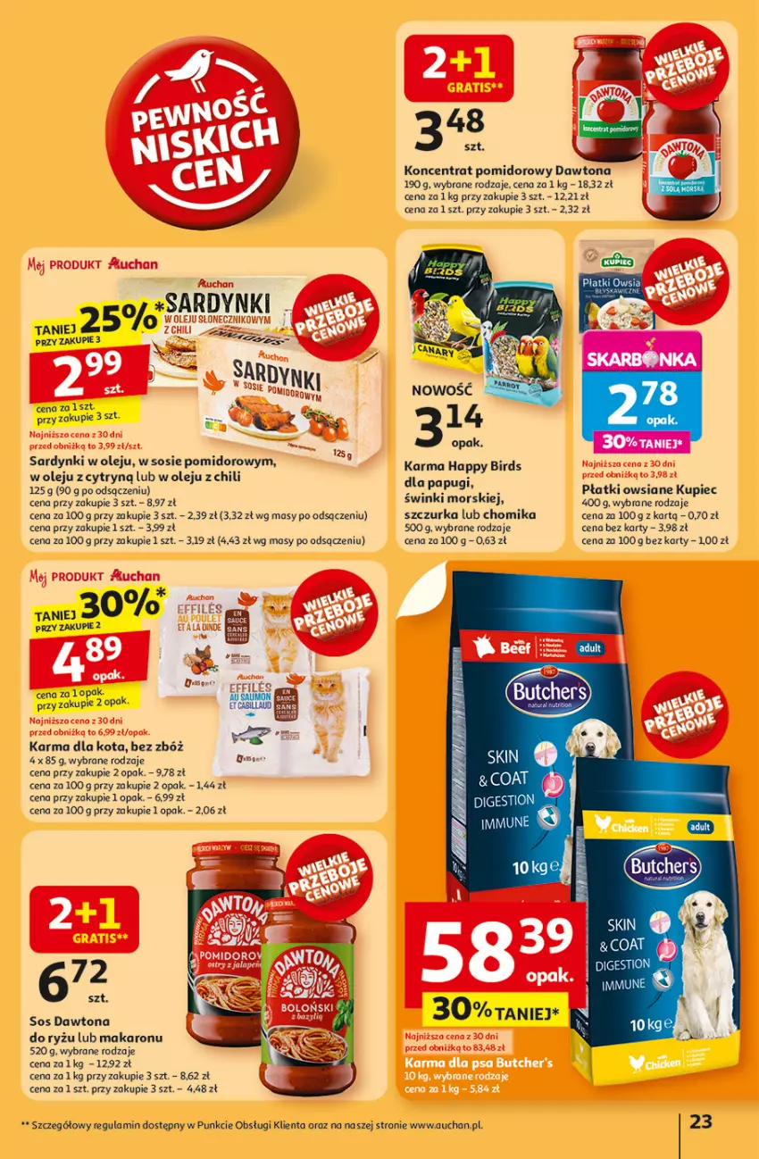 Gazetka promocyjna Auchan - Tak smakuje lato Hipermarket - ważna 12.06 do 18.06.2025 - strona 25 - produkty: Dawtona, Koncentrat pomidorowy, Kupiec, Makaron, Olej, Piec, Płatki owsiane, Ryż, Sardynki, Sos, Wiko