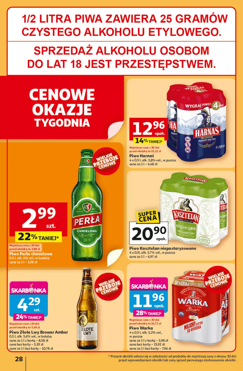 Gazetka promocyjna Auchan - Tak smakuje lato Hipermarket - ważna 12.06 do 18.06.2025 - strona 30 - produkty: Harnaś, Kasztelan, Piwo, Warka