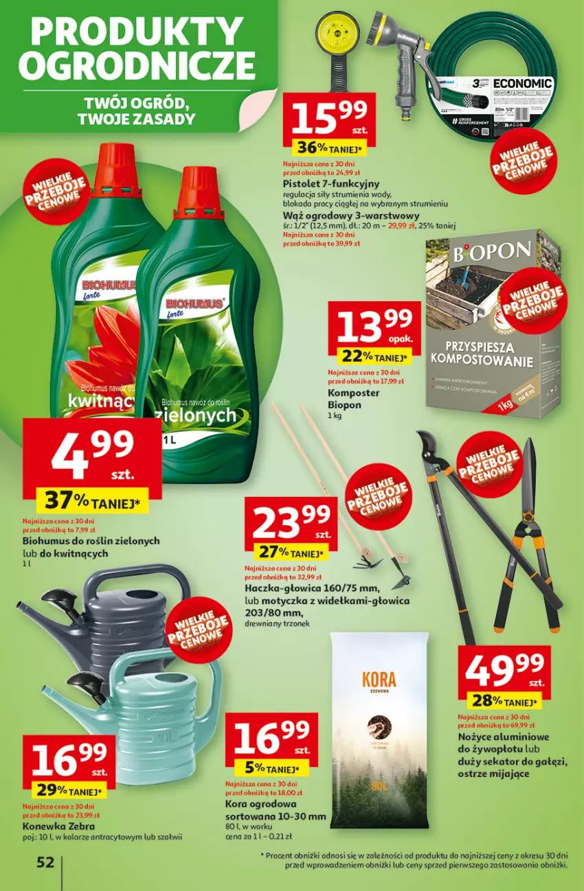 Gazetka promocyjna Auchan - Tak smakuje lato Hipermarket - ważna 12.06 do 18.06.2025 - strona 54 - produkty: Biohumus, Konewka, Mus, Noż, Nożyce, Ogród, Pistolet, Rum, Sekator