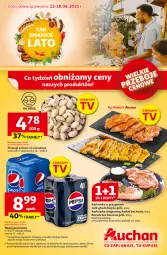 Gazetka promocyjna Auchan - Tak smakuje lato Hipermarket - Gazetka - ważna od 18.06 do 18.06.2025 - strona 1 - produkty: Pistacje, Karkówka wieprzowa, Boczek bez kości, Napój gazowany, Kotlet, Boczek, Grill, Napój