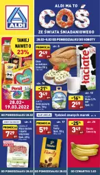 Gazetka promocyjna Aldi - Katalog spożywczy - Gazetka - ważna od 05.03 do 05.03.2022 - strona 1 - produkty: Tchibo, Serek puszysty, Banany, Mięso mielone, Ser, Serek, Tchibo Family, Danio, Chleb, Almette, Mięso, Mleko, Fa