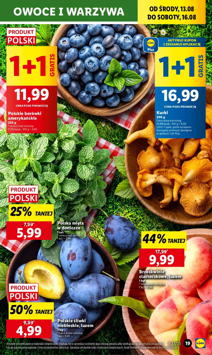 Gazetka promocyjna Lidl - GAZETKA - ważna 13.08 do 16.08.2025 - strona 21 - produkty: Brzoskwinie, Gra, Mięta, Owoce, Warzywa
