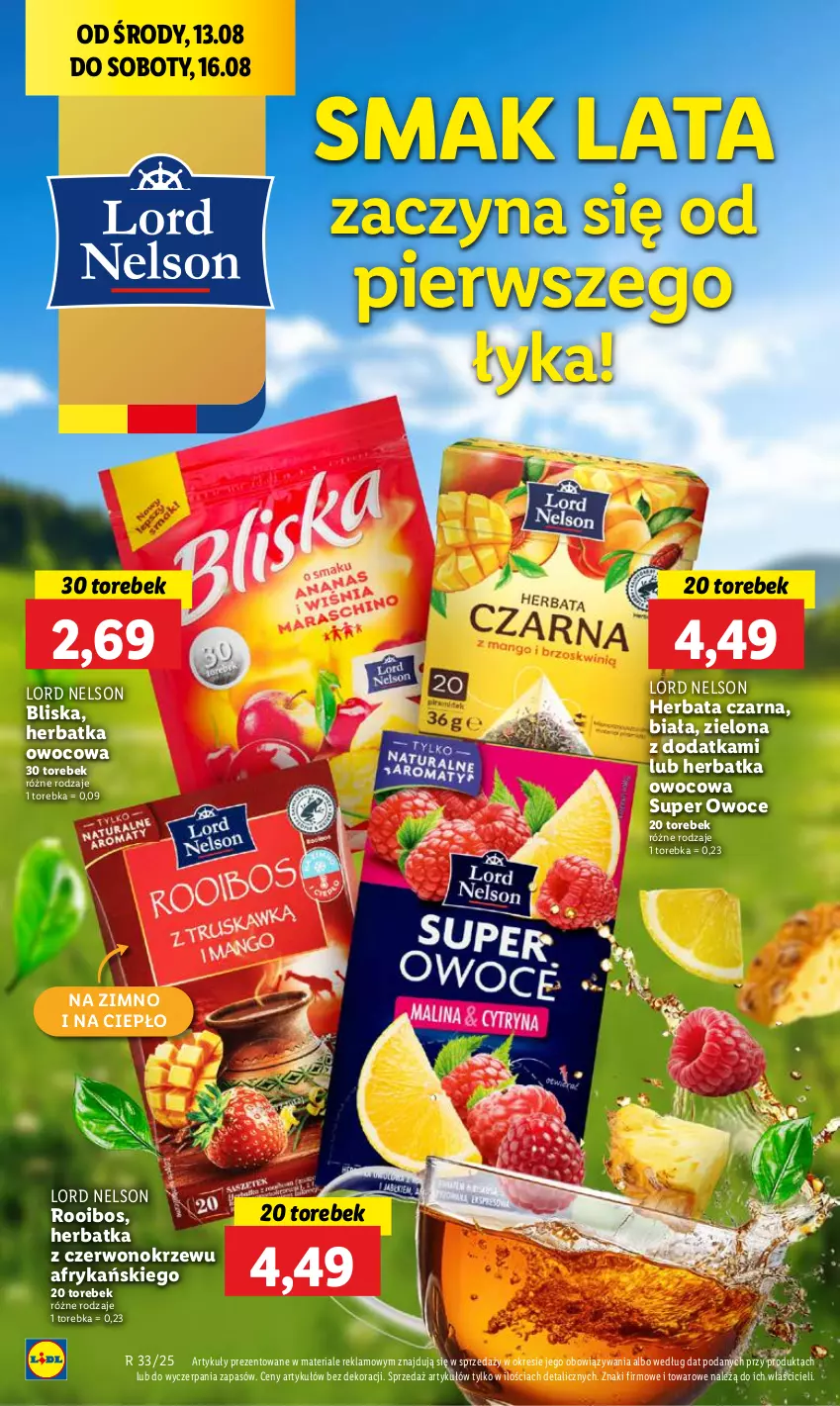 Gazetka promocyjna Lidl - GAZETKA - ważna 13.08 do 16.08.2025 - strona 40 - produkty: Herbata, Herbata czarna, Owoce, Torebka