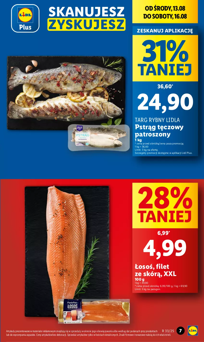 Gazetka promocyjna Lidl - GAZETKA - ważna 13.08 do 16.08.2025 - strona 7 - produkty: Pstrąg, Pstrąg tęczowy