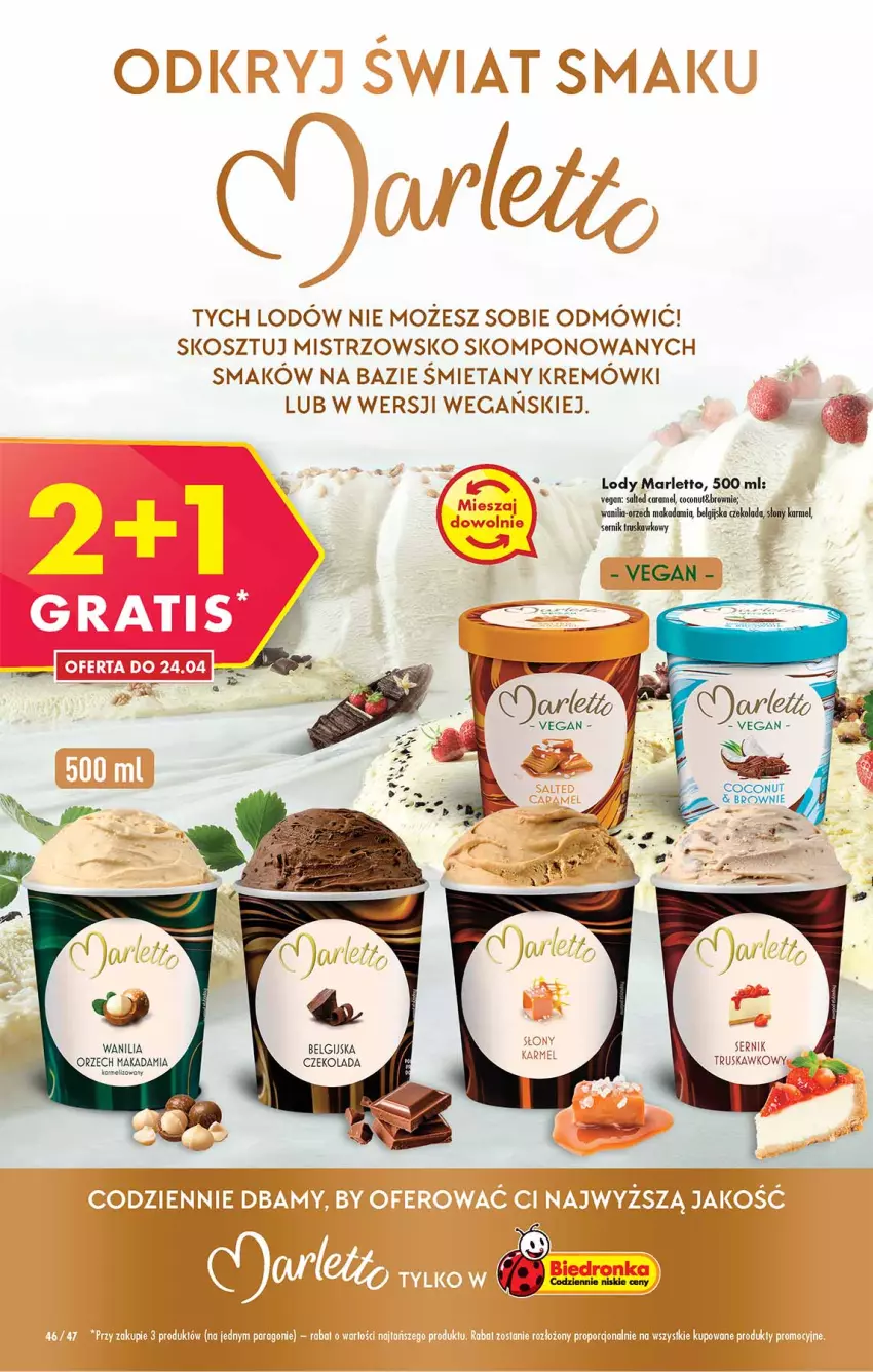 Gazetka promocyjna Biedronka - W tym tygodniu - ważna 21.04 do 27.04.2022 - strona 46 - produkty: Brownie, Czekolada, Fa, Gra, Kosz, LG, Lody, Mus, Ser