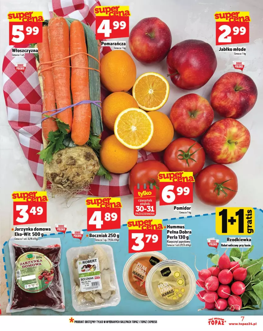 Gazetka promocyjna Topaz - Gazetka - ważna 30.10 do 05.11.2025 - strona 7 - produkty: Boczniak, Rzodkiewka, Top