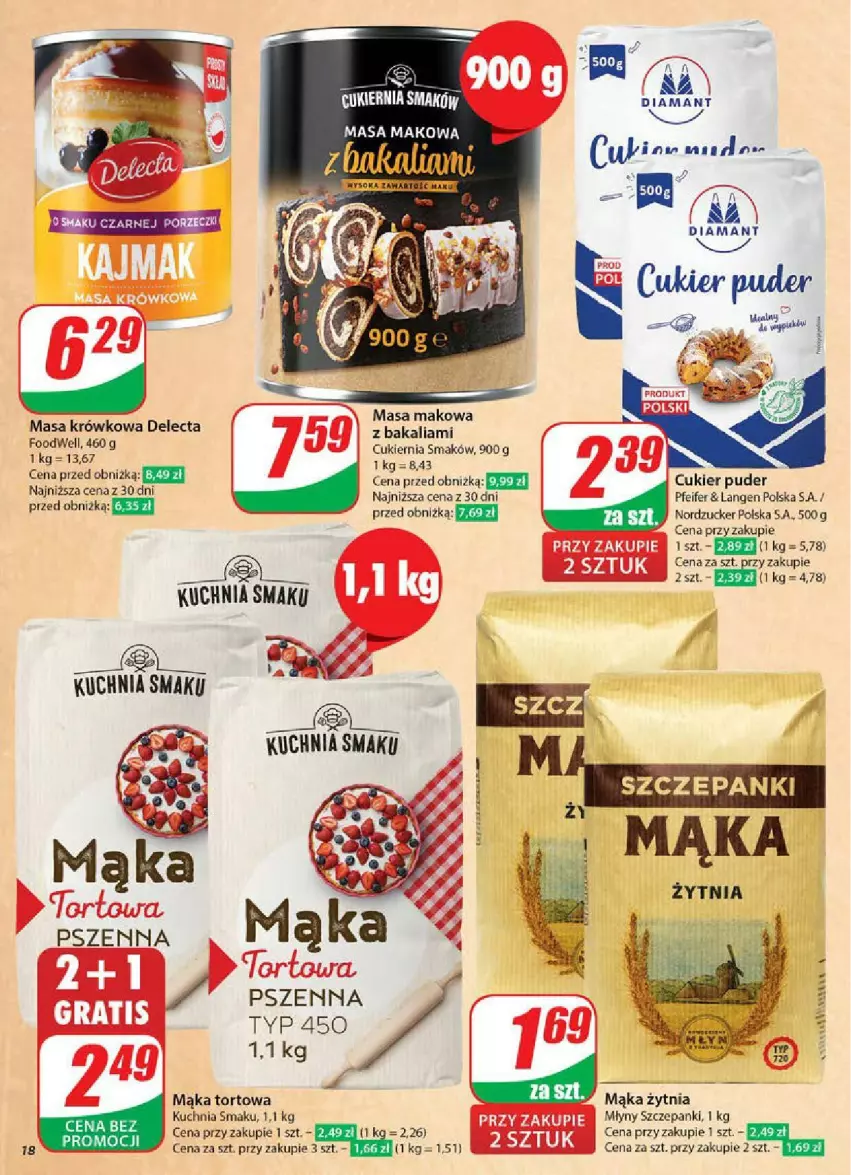Gazetka promocyjna Dino - ważna 16.04 do 22.04.2025 - strona 10 - produkty: Cukier, Cukier puder, Delecta, Kuchnia, Mąka, Mąka tortowa, Masa krówkowa, Okap, Puder