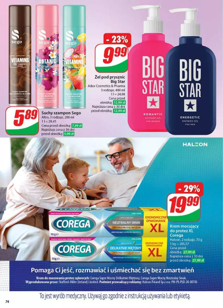 Gazetka promocyjna Dino - ważna 16.04 do 22.04.2025 - strona 72 - produkty: Corega, Leon, Suchy szampon, Szampon