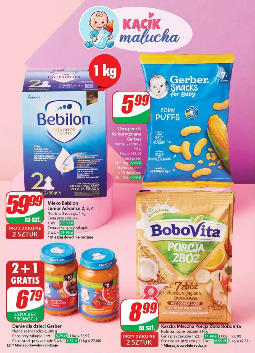 Gazetka promocyjna Dino - ważna 16.04 do 22.04.2025 - strona 8 - produkty: BEBILON, BoboVita, Danie dla dzieci, Dzieci, Gerber, Mleko, Mleko Bebilon, Por