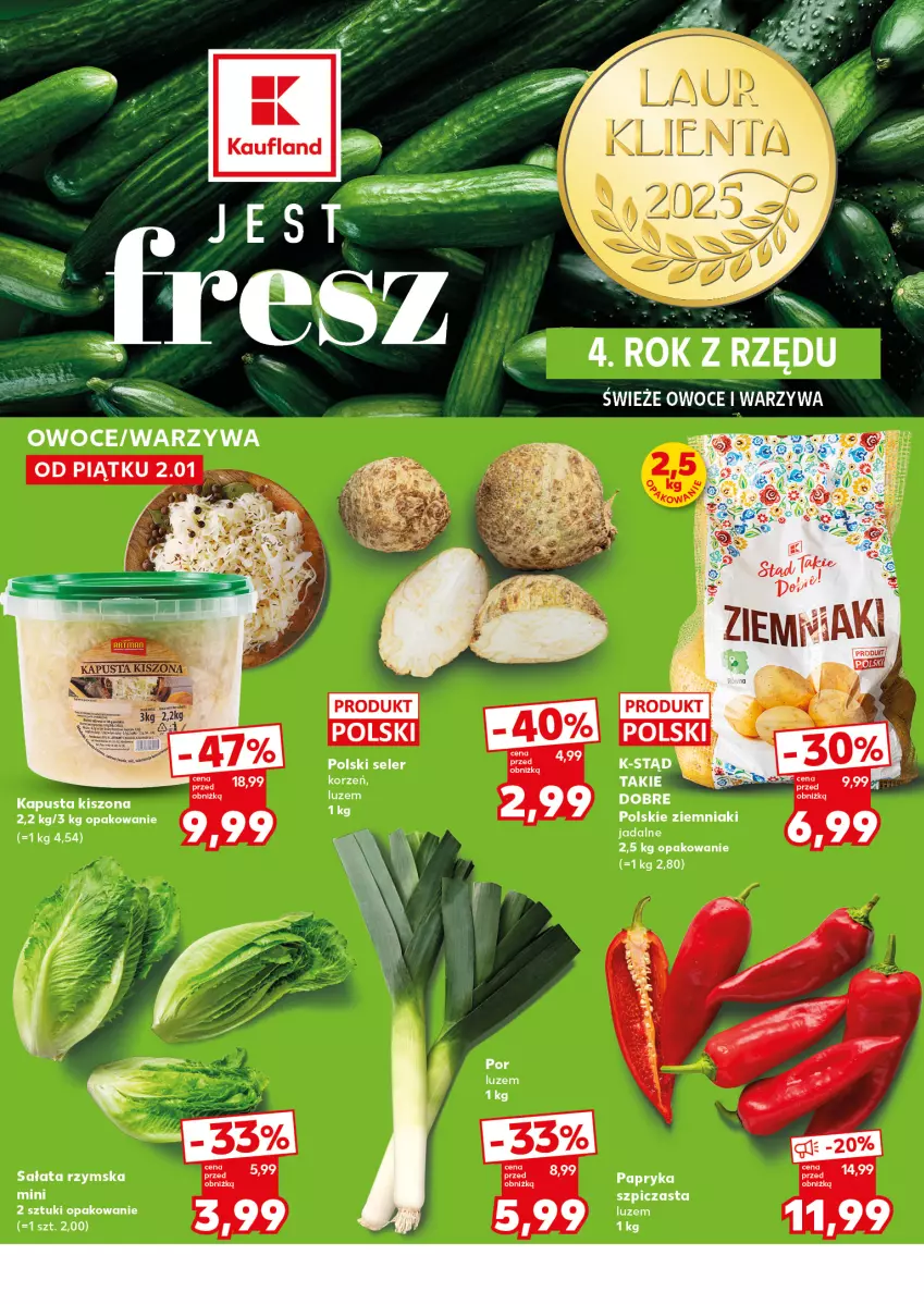 Gazetka promocyjna Kaufland - Mocny Start - ważna 05.01 do 07.01.2026 - strona 14 - produkty: LG, Owoce, Papryka, Sałat, Warzywa, Ziemniaki