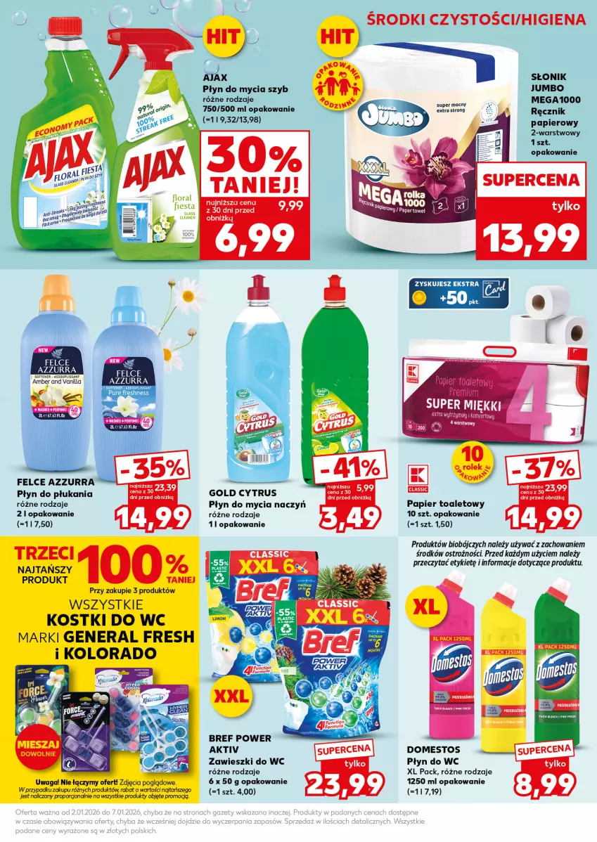 Gazetka promocyjna Kaufland - Mocny Start - ważna 05.01 do 07.01.2026 - strona 21 - produkty: AEG, Ajax, Bref, Do mycia naczyń, Domestos, Kolorado, Papier, Papier toaletowy, Płyn do mycia, Płyn do mycia naczyń, Płyn do wc, Por, Ręcznik, Waga, Zawieszki