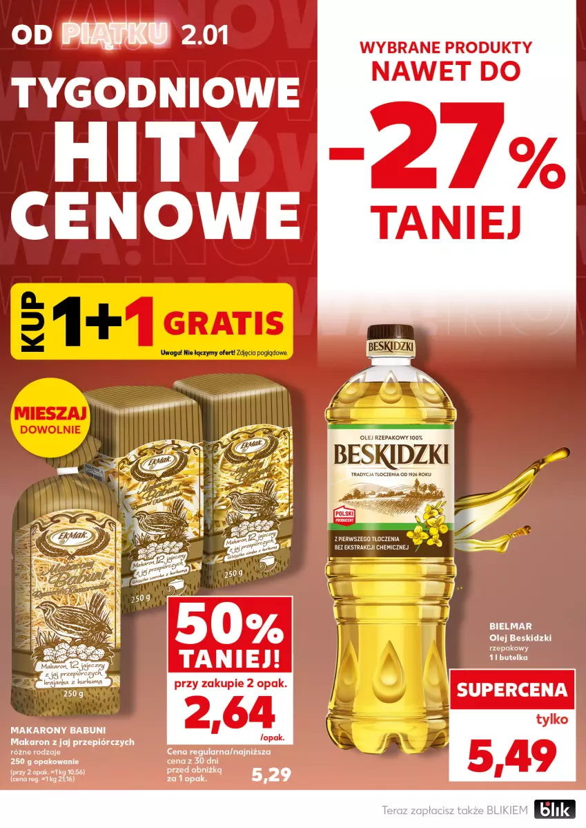 Gazetka promocyjna Kaufland - Mocny Start - ważna 05.01 do 07.01.2026 - strona 4 - produkty: Babuni, Beskidzki, Kurkuma, Makaron, Olej, Olej rzepakowy, Por