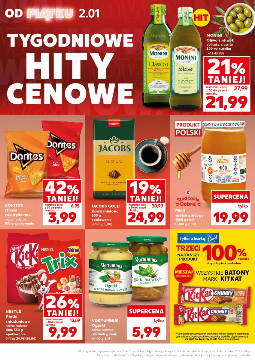 Gazetka promocyjna Kaufland - Mocny Start - ważna 05.01 do 07.01.2026 - strona 8 - produkty: Baton, Jacobs, Monini, Mus, Por, Sok, Sos