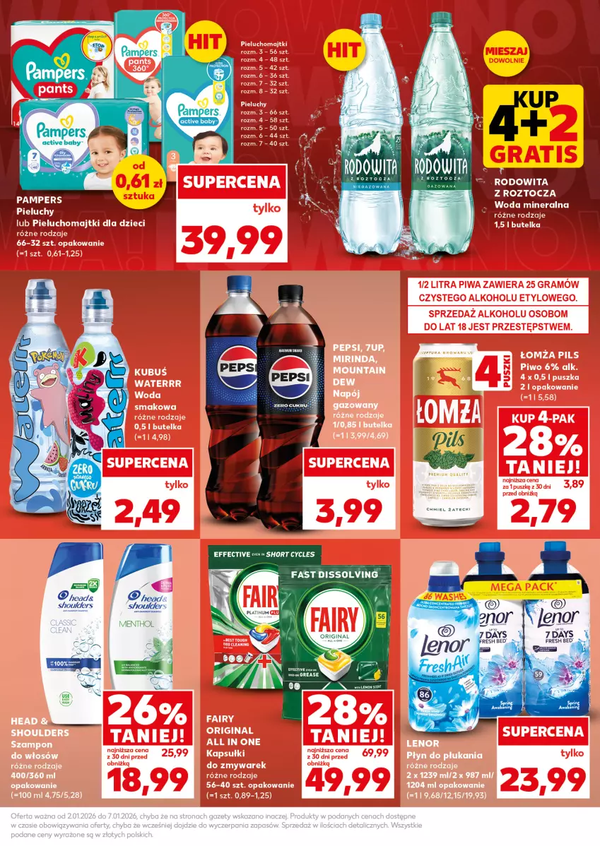 Gazetka promocyjna Kaufland - Mocny Start - ważna 05.01 do 07.01.2026 - strona 9 - produkty: Dzieci, Lenor, Majtki, Pieluchomajtki, Pieluchy, Woda, Woda mineralna
