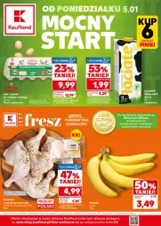 Gazetka promocyjna Kaufland - Mocny Start - Gazetka - ważna od 07.01 do 07.01.2026 - strona 1 - produkty: Piec, Kurczak, Banany, Warzywa, Jaja, Laur, Pieczywo, Owoce, Olej, Mleko