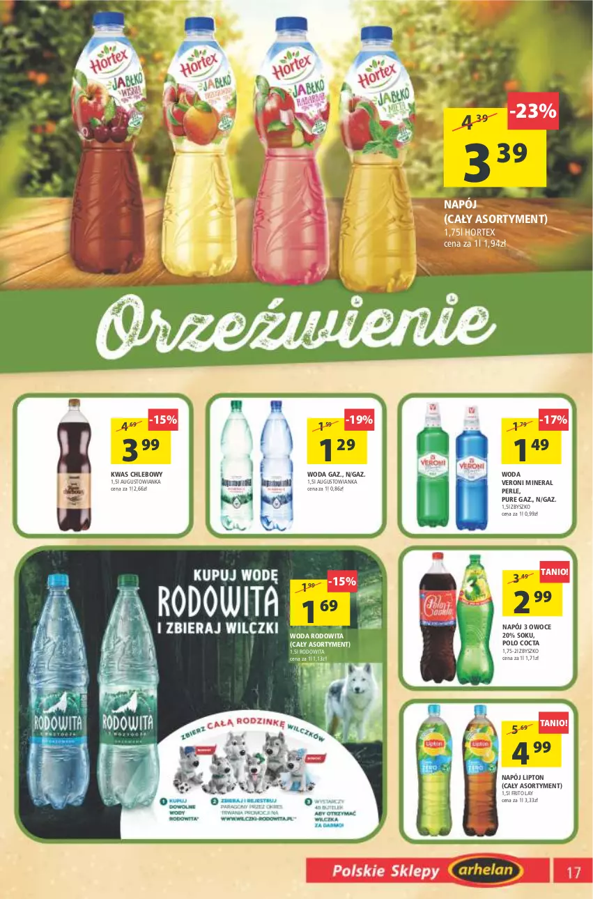 Gazetka promocyjna Arhelan - Gazetka - ważna 29.07 do 07.08.2022 - strona 17 - produkty: Chleb, Hortex, Lipton, Napój, Owoce, Pur, Sok, Woda