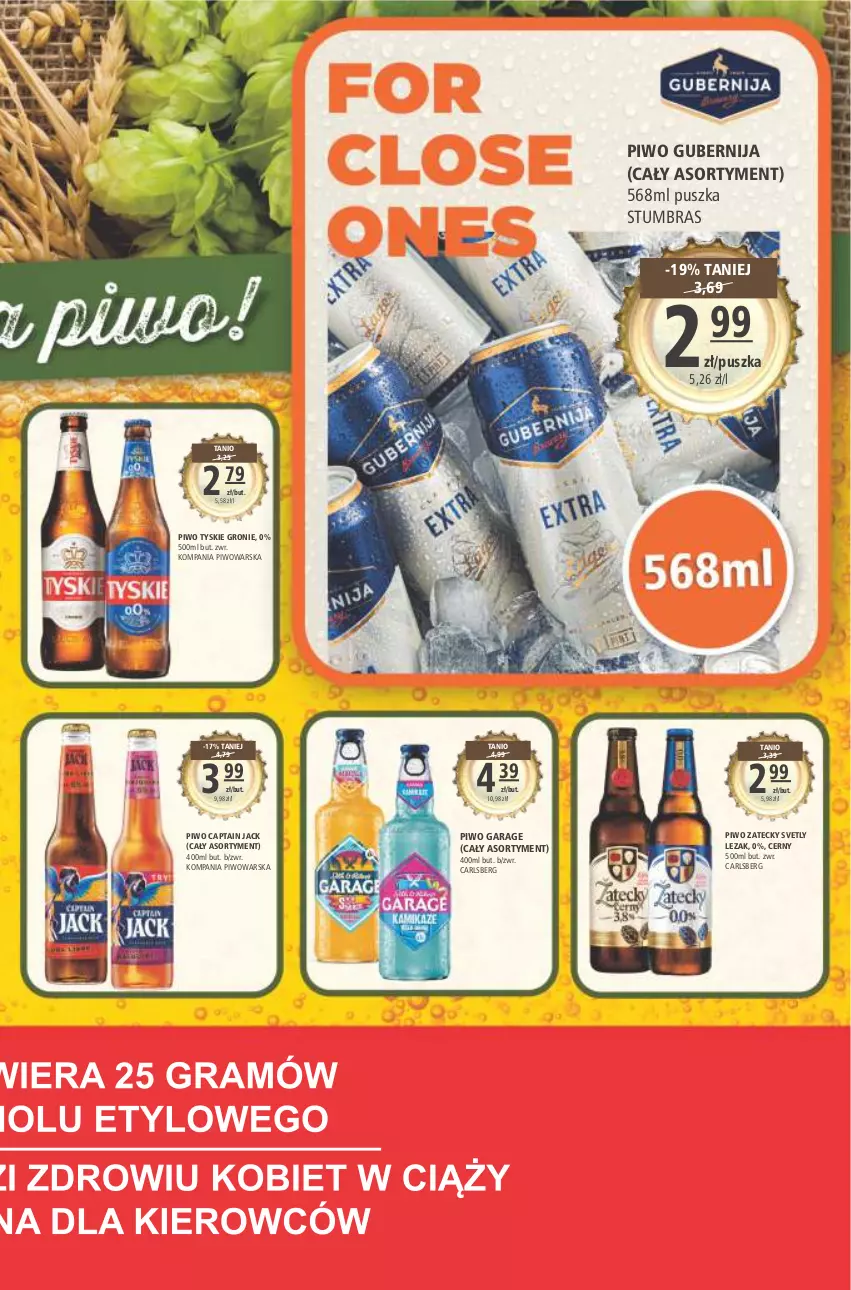 Gazetka promocyjna Arhelan - Gazetka - ważna 29.07 do 07.08.2022 - strona 19 - produkty: Captain Jack, Carlsberg, Piwo, Tyskie