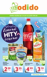 Gazetka promocyjna Odido - Zimowe HITY cenowe - Gazetka - ważna od 16.12 do 16.12.2021 - strona 1 - produkty: Sok, Ser, Kukurydza konserwowa, Coca-Cola, Serek, Napój gazowany, Pudliszki, Napój, Almette, Groszek, Kukurydza, Hortex