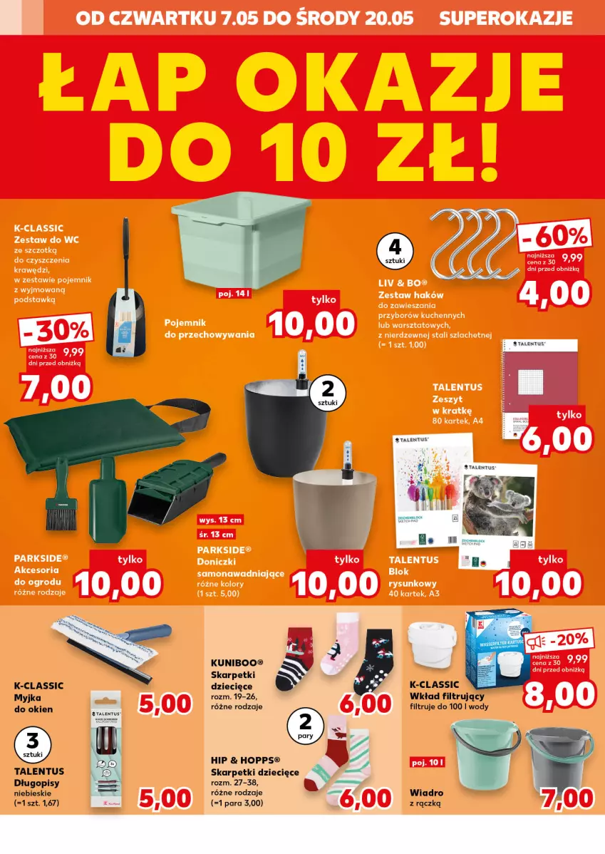 Gazetka promocyjna Kaufland - Kaufland - ważna 07.05 do 20.05.2026 - strona 12 - produkty: Długopis, Dzieci, Karp, Skarpetki, Wiadro, Wkład filtrujący