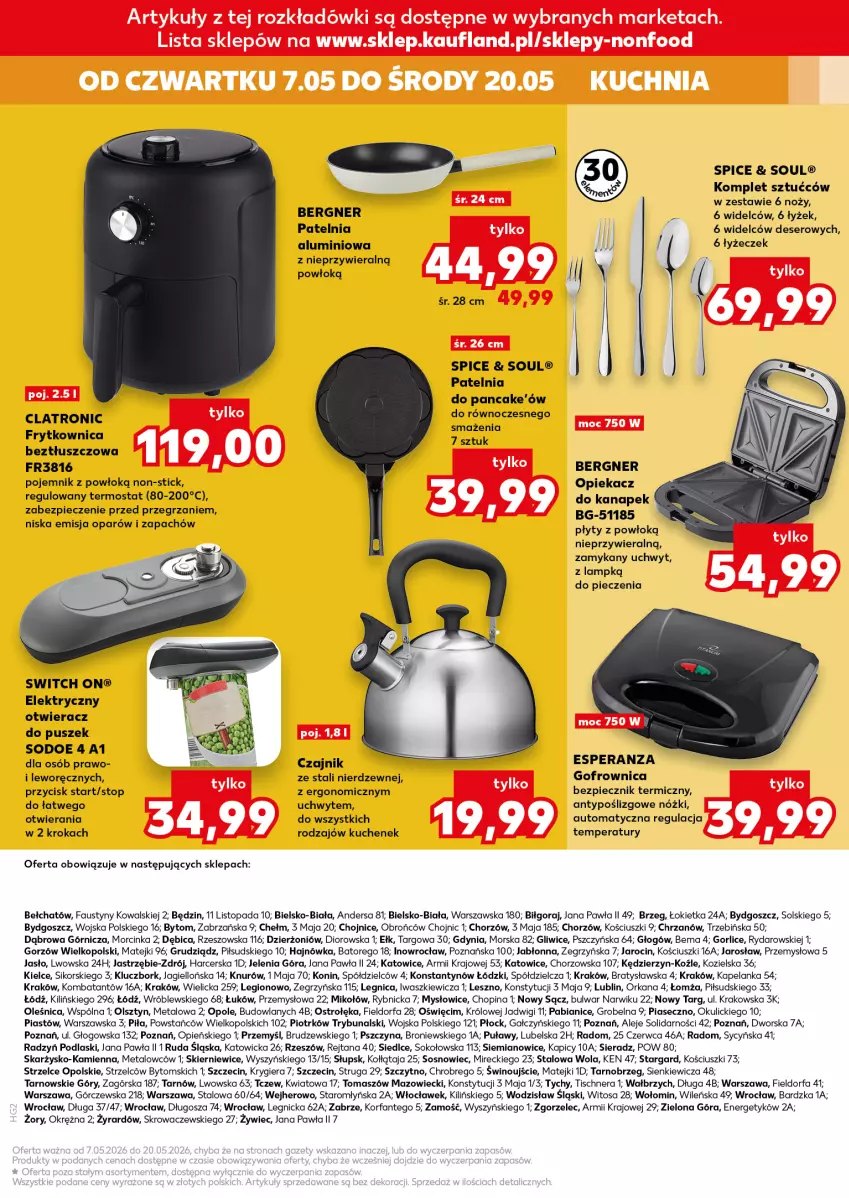 Gazetka promocyjna Kaufland - Kaufland - ważna 07.05 do 20.05.2026 - strona 17 - produkty: BIC, Chrzan, Czajnik, Deser, Dior, Fa, Gofrownica, Inka, Noż, Orka, Otwieracz, Patelnia, Piast, Piec, Podlaski, Pojemnik, Ser, Sok, Sos, Termos, Top, Wino