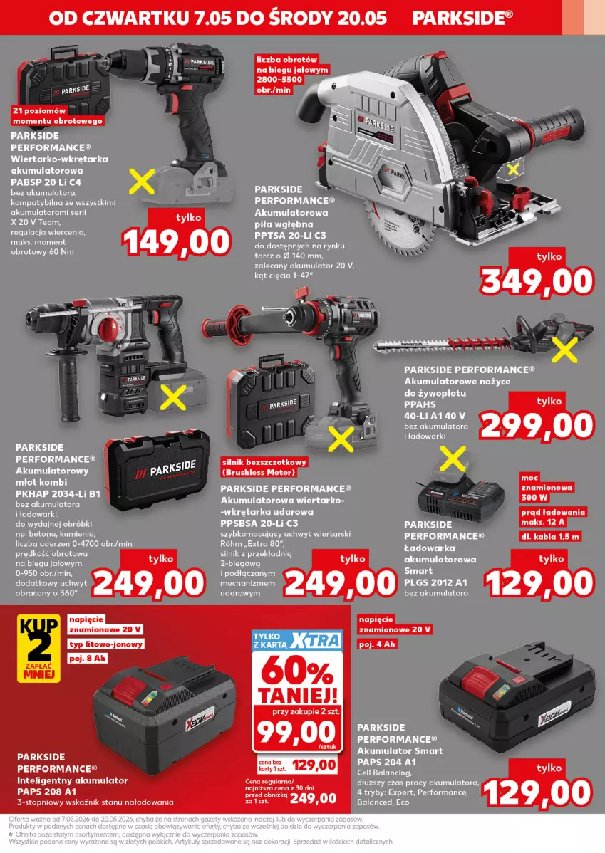 Gazetka promocyjna Kaufland - Kaufland - ważna 07.05 do 20.05.2026 - strona 7 - produkty: Akumulator, Fa, Kret, Młot, Noż, Nożyce, Parkside, PSB, Tarka, Warka, Wkręt, Wkrętarka