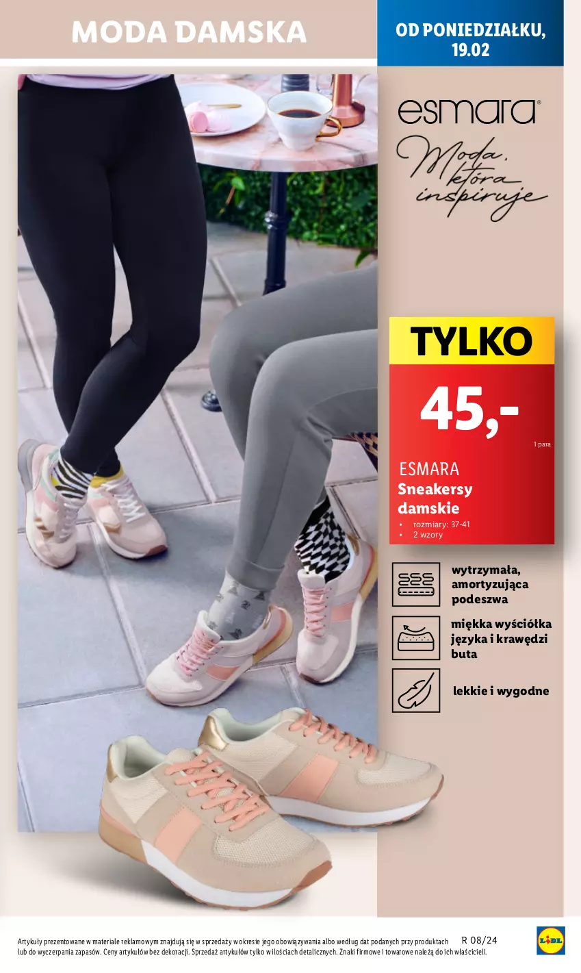 Gazetka promocyjna Lidl - GAZETKA - ważna 19.02 do 21.02.2024 - strona 11 - produkty: Moda, Sneakersy