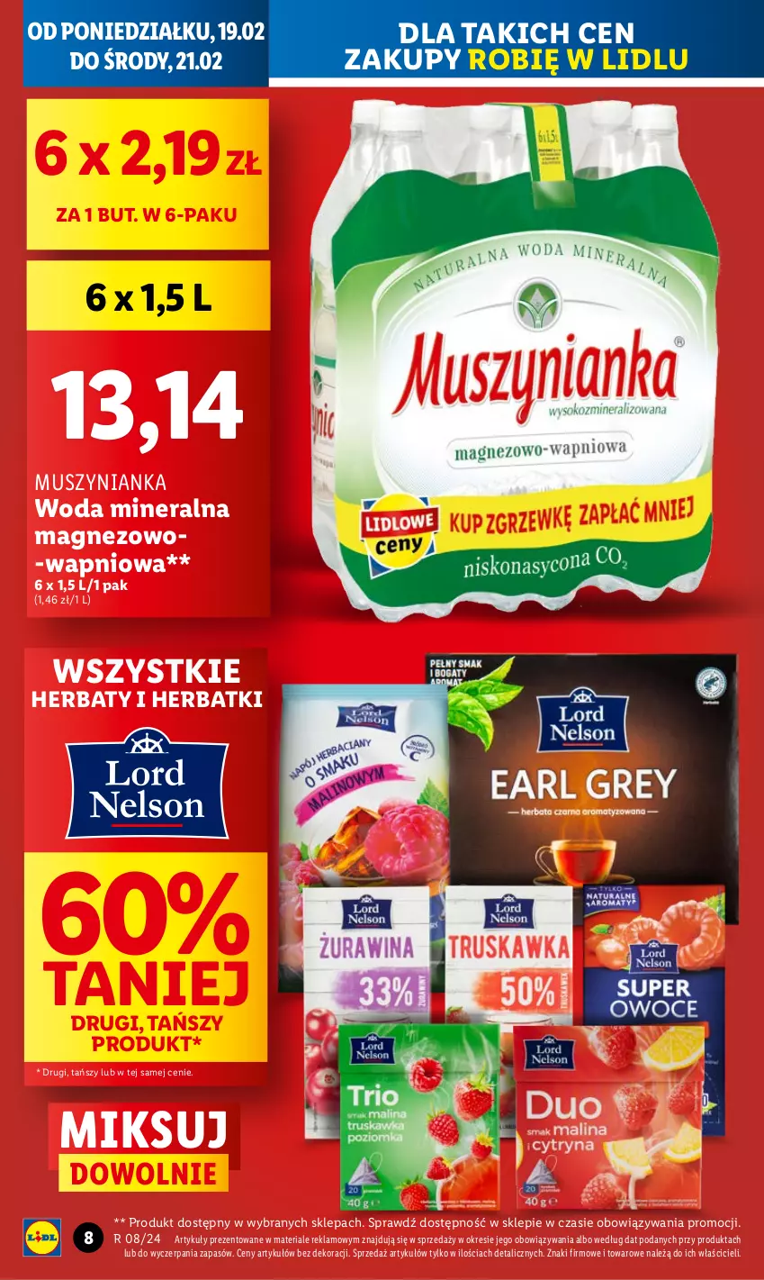 Gazetka promocyjna Lidl - GAZETKA - ważna 19.02 do 21.02.2024 - strona 8 - produkty: Magnez, Mus, Muszynianka, Woda, Woda mineralna