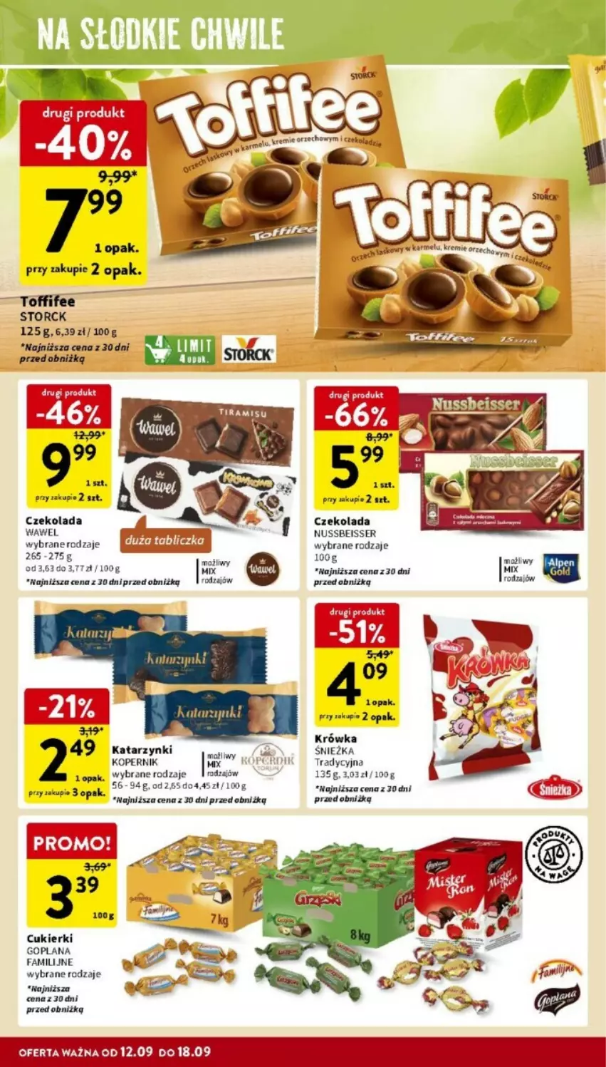 Gazetka promocyjna Intermarche - ważna 12.09 do 18.09.2024 - strona 21 - produkty: Cukier, Cukierki, Czekolada, Fa, Goplana, LANA, Ser, Toffifee, Wawel