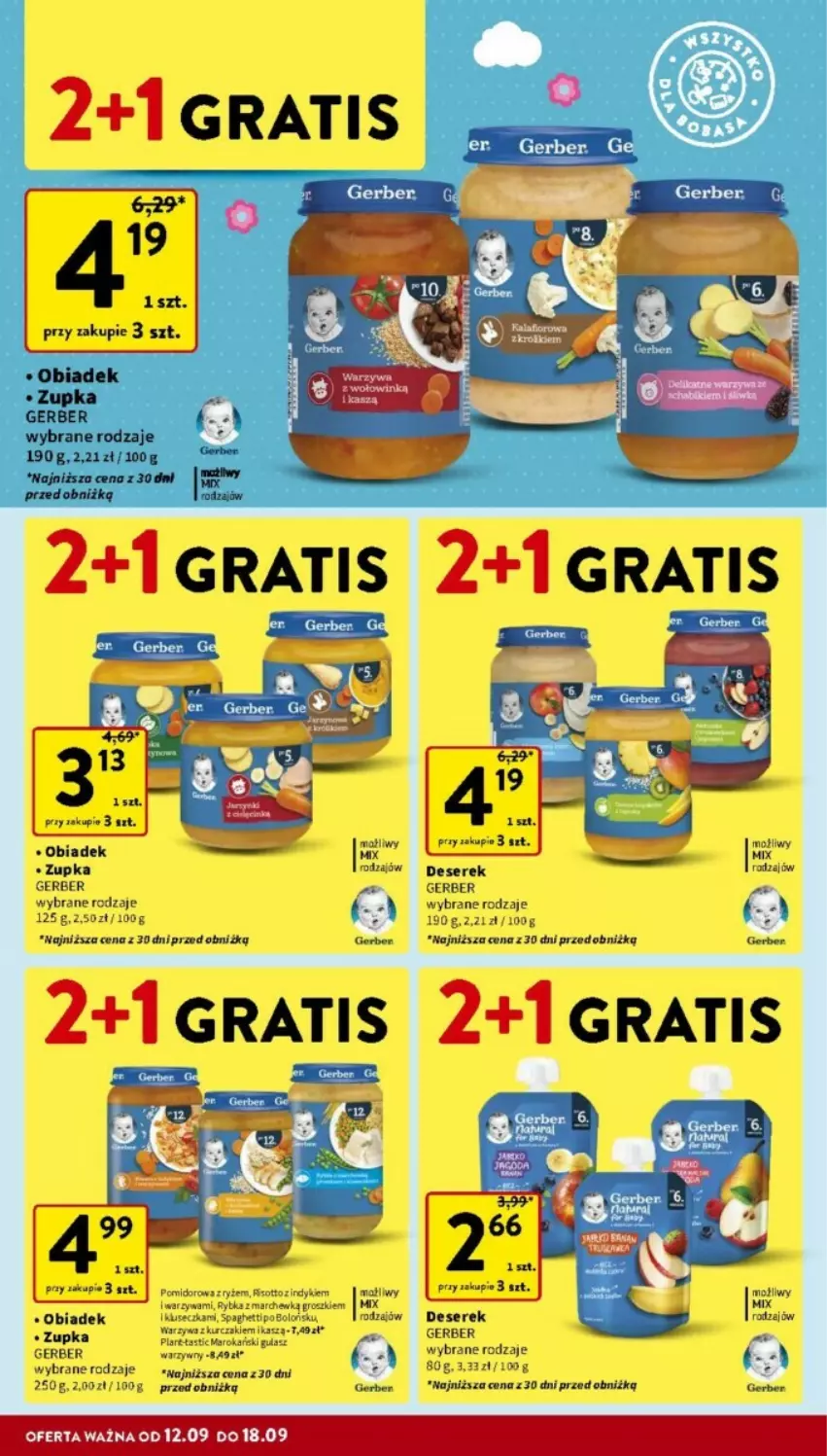 Gazetka promocyjna Intermarche - ważna 12.09 do 18.09.2024 - strona 24 - produkty: Deser, Gerber, Gra, Kalafior, Kurczak, Pax, Ryż, Ser, Serek, Spaghetti, Warzywa