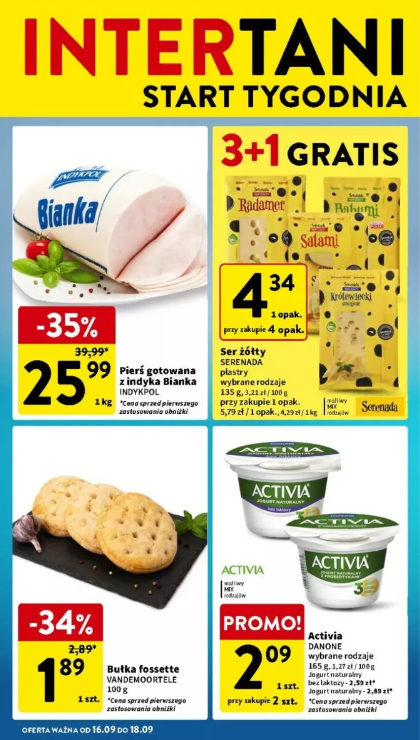 Gazetka promocyjna Intermarche - ważna 12.09 do 18.09.2024 - strona 37 - produkty: Activia, Bianka, Bułka, Danone, Gra, Jogurt, Jogurt naturalny, Ser