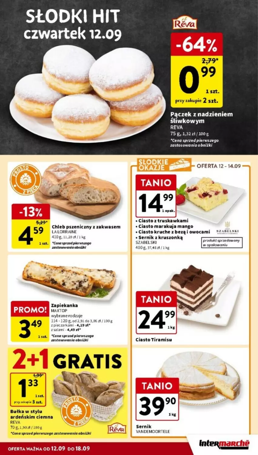 Gazetka promocyjna Intermarche - ważna 12.09 do 18.09.2024 - strona 5 - produkty: Chleb, Gra, Mango, Pączek, Piec, Pieczarka, Salami, Ser, Top, Waga, Zapiekanka