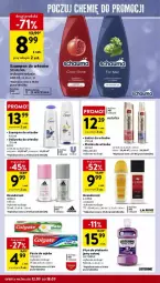 Gazetka promocyjna Intermarche - Gazetka - ważna od 18.09 do 18.09.2024 - strona 32 - produkty: Wellaflex, Płyn do płukania jamy ustnej, Listerine, Dezodorant, Pasta do zębów, Adidas, Dove, Wella, Płyn do płukania, Schauma, Szampon, La Rive, Lakier do włosów, Odżywka, Pianka do włosów, Colgate, Lakier, LG
