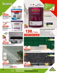 Gazetka promocyjna Leroy Merlin - Świąteczne miasteczko - Gazetka - ważna od 24.12 do 24.12.2021 - strona 11 - produkty: Tapeta, Por, Gra, Kamień elewacyjny, Farba lateksowa, Luxens, Magnat Ceramic, Farba do wnętrz, Fa