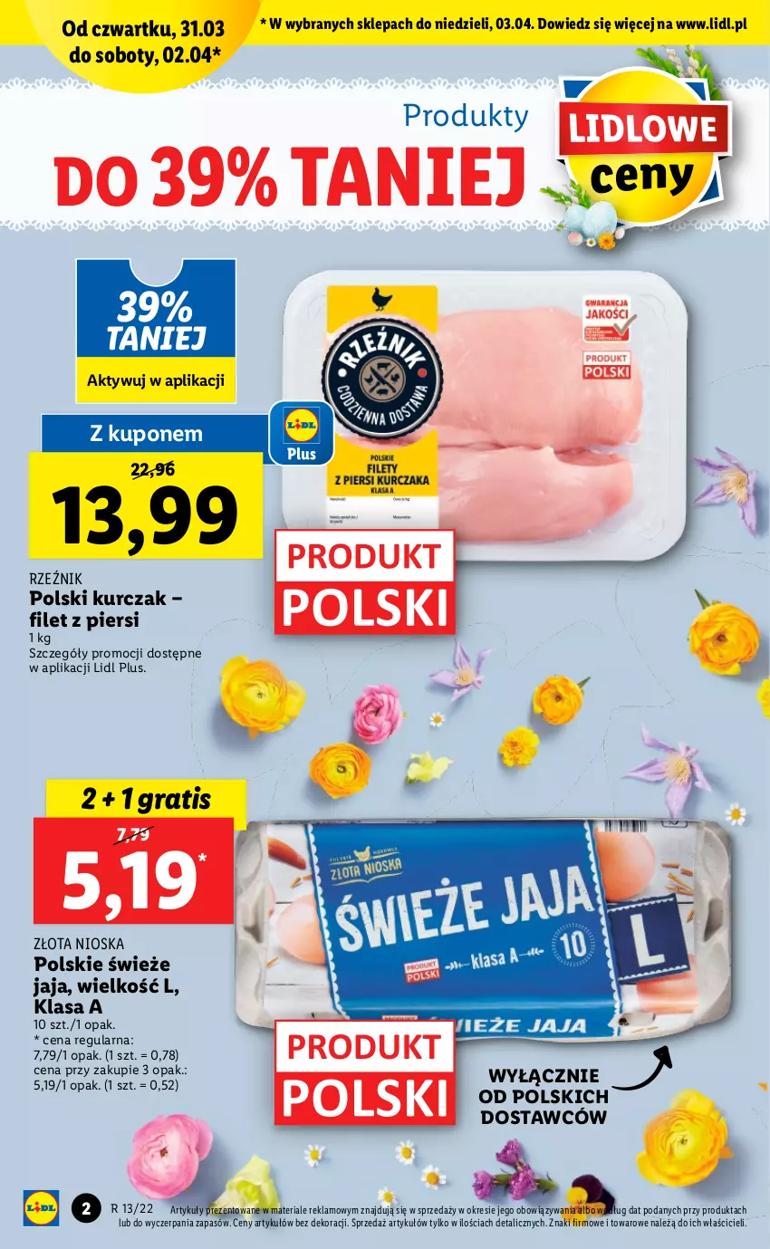 Gazetka promocyjna Lidl - GAZETKA - ważna 31.03 do 03.04.2022 - strona 2 - produkty: Gra, Jaja, Kurczak