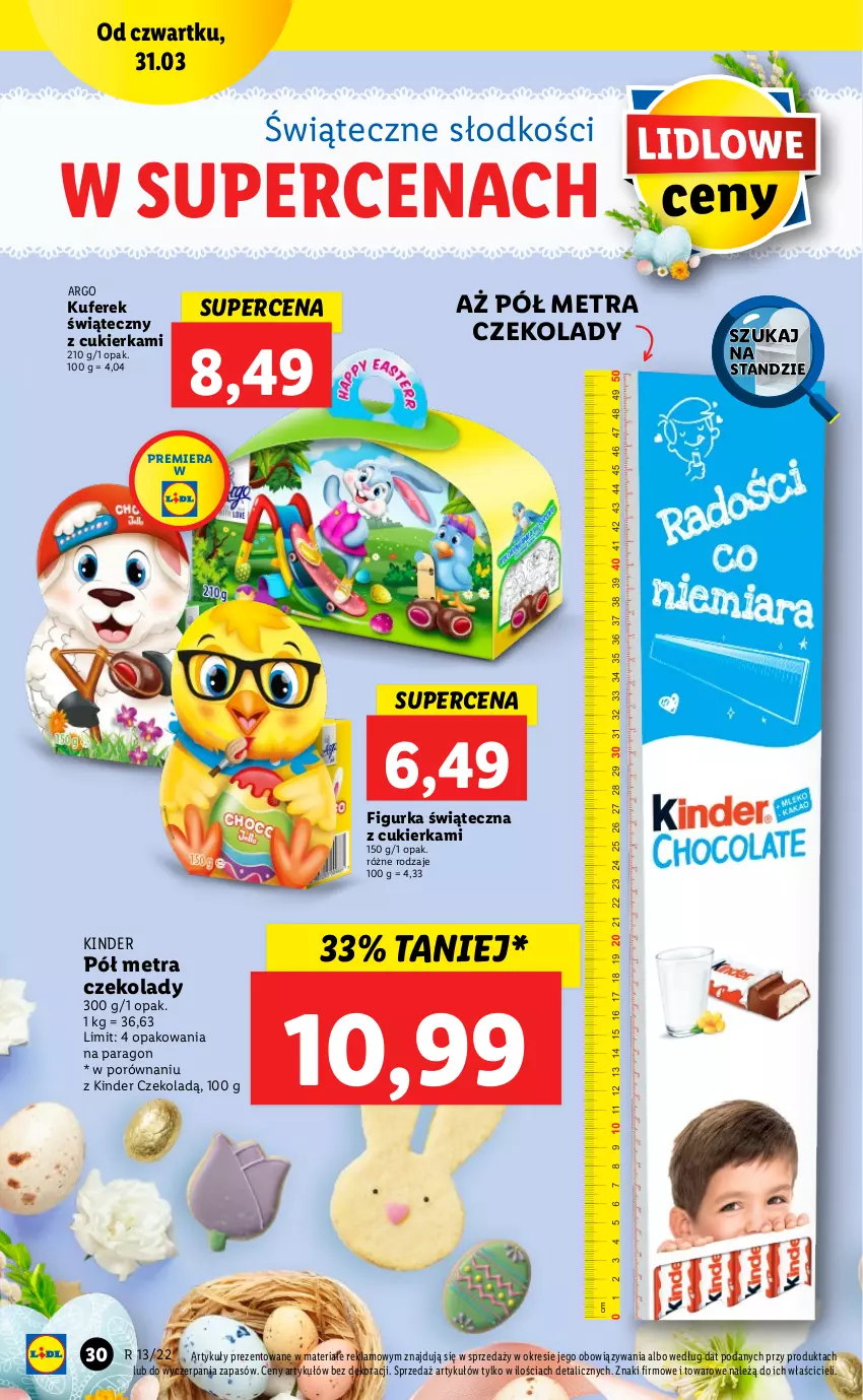 Gazetka promocyjna Lidl - GAZETKA - ważna 31.03 do 03.04.2022 - strona 30 - produkty: Cukier, Kinder, Por