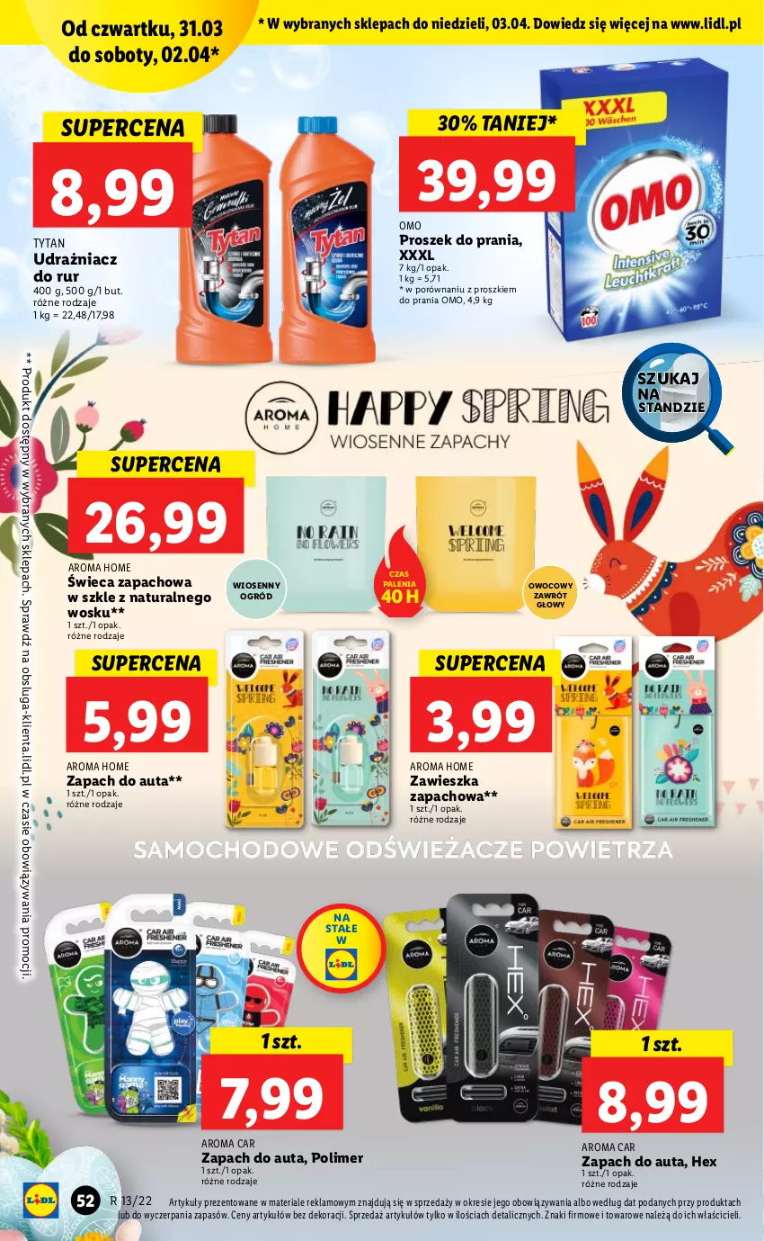 Gazetka promocyjna Lidl - GAZETKA - ważna 31.03 do 03.04.2022 - strona 52 - produkty: Ogród, Por, Proszek do prania, Tytan